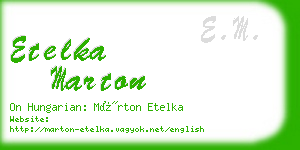 etelka marton business card